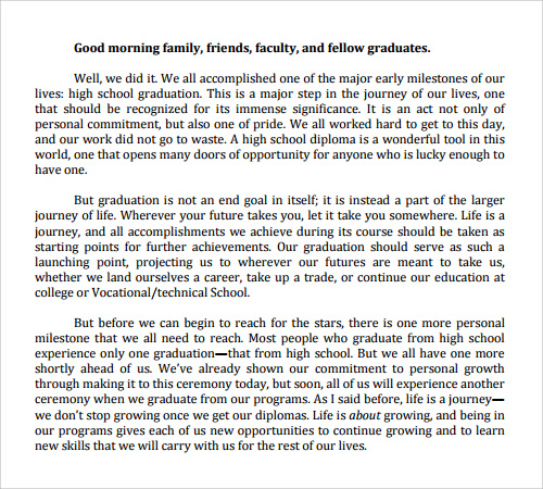 graduation speech template download