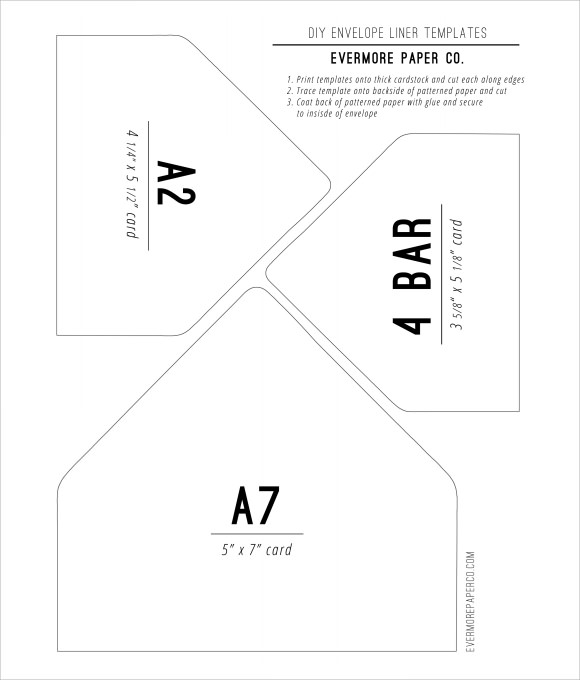 diy envelope liners template