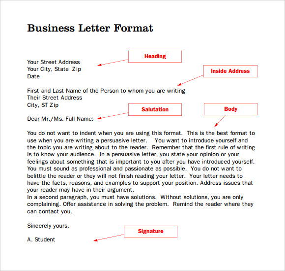 FREE 8 Parts Of A Business Letter Templates In PDF PPT