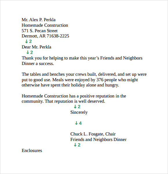 personal business letter format block style