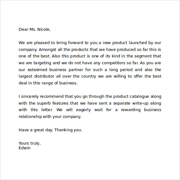 professional business letter example