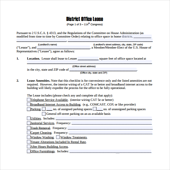 FREE 9+ Sample Office Lease Agreement Templates in MS Word PDF