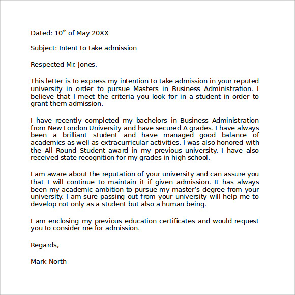 FREE 13 Letter Of Intent Graduate School In PDF Word
