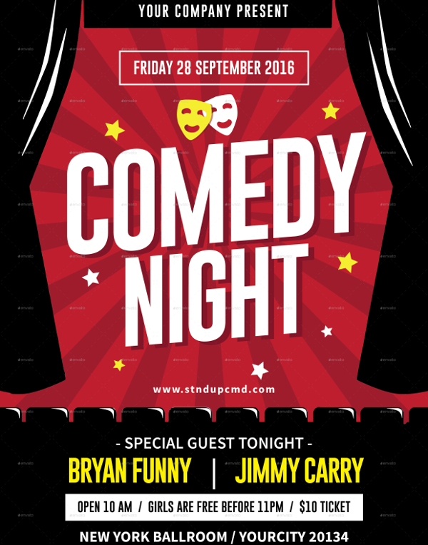 Comedy Show Flyer Template