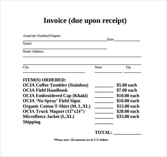general invoice template pdf