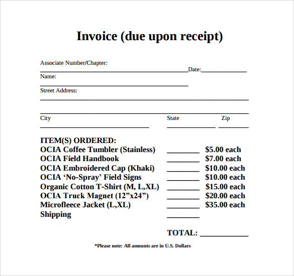 free 9 sample general invoice templates in pdf