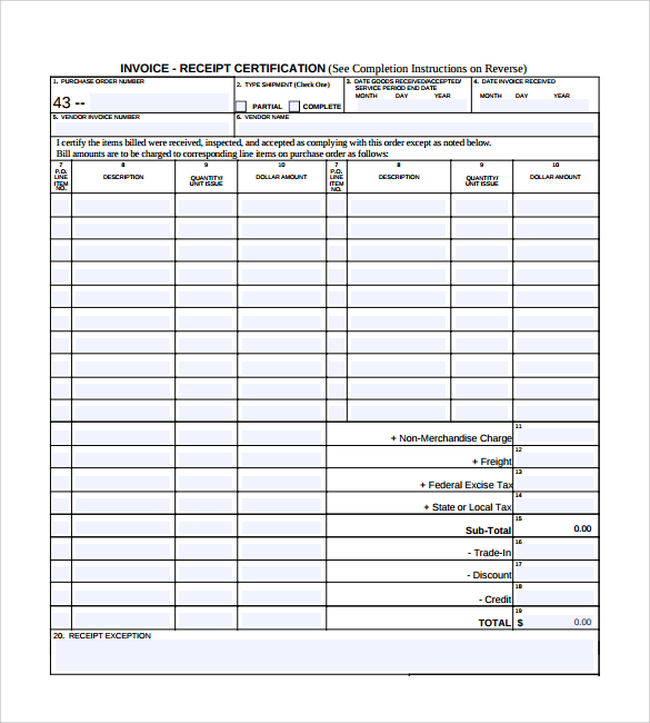 10 invoice receipt templates to download sample templates