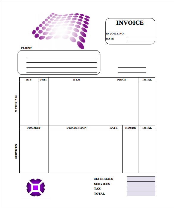 graphic design invoice free download