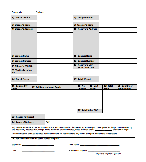 sample simple invoice template