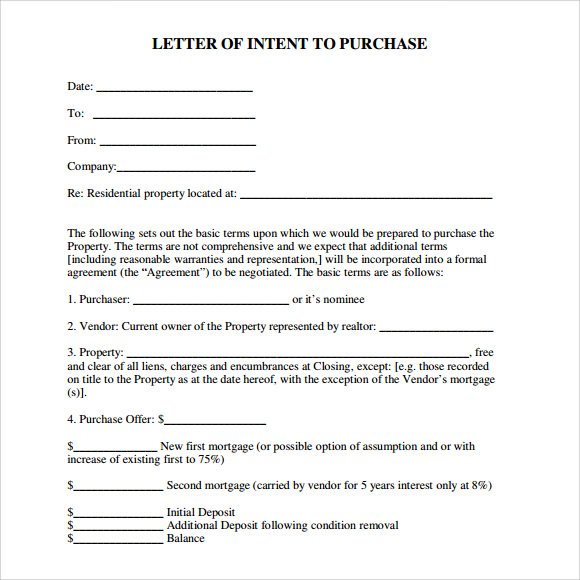 FREE 13+ Letter of Intent Real Estate in PDF | MS Word