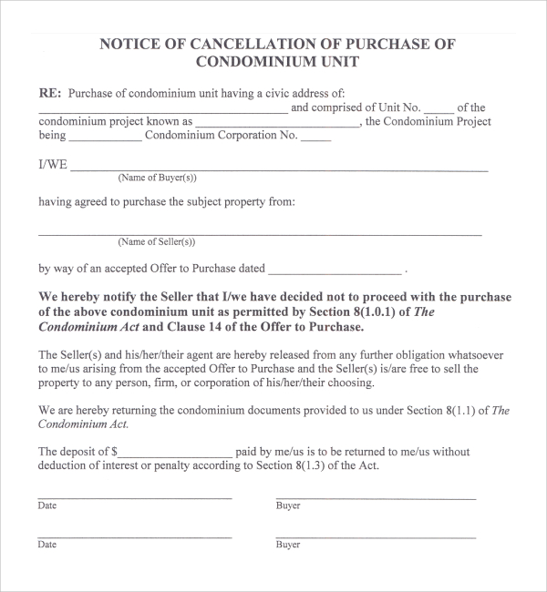 agreement letter discontinuation â€“ Notice of PDF, Word, Cancellation  Pages Letters 11