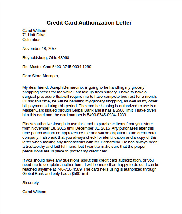 58 SAMPLE PRINTABLE AUTHORIZATION LETTER SamplePrintable2
