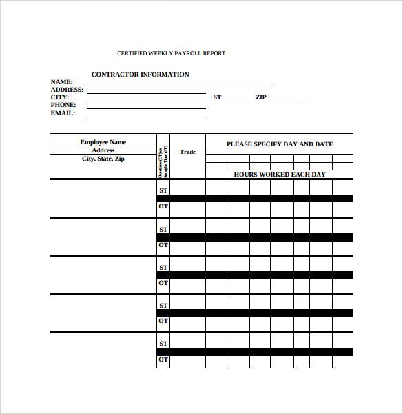 simple certified payroll form