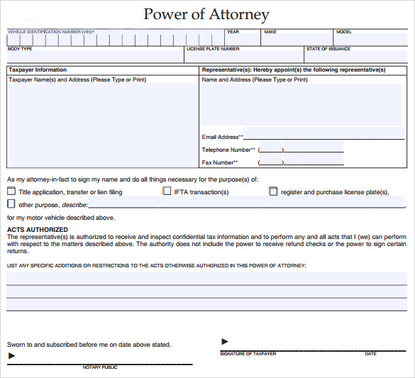 What Size Of Paper For Power Of Attorney