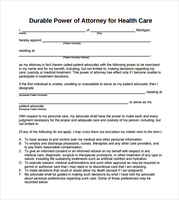 FREE 10+ Sample Blank Power of Attorney Forms in PDF MS Word