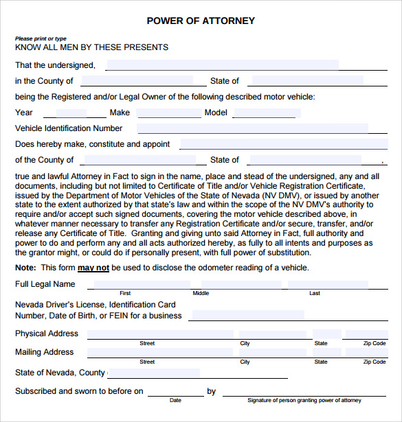 Simple Power Of Attorney Forms Free Printablekeyclever