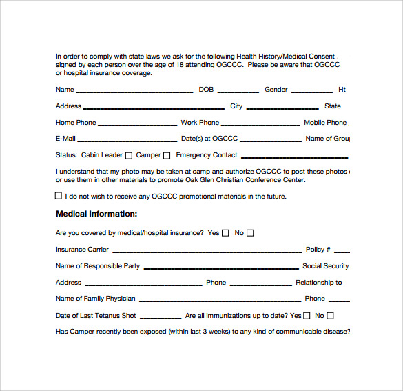 9 Medical Consent Form Examples Download for Free | Sample Templates