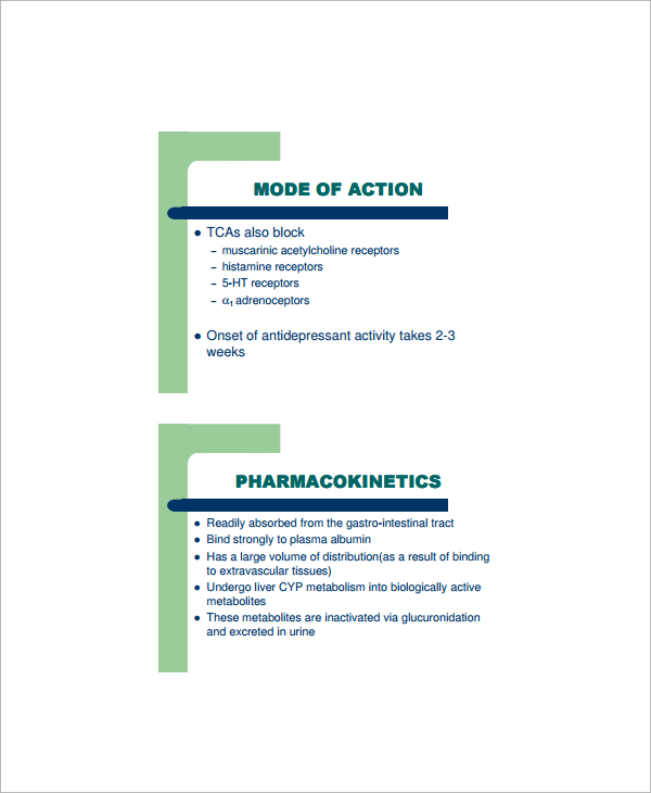 anti depressants classification template