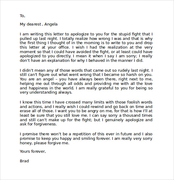 Apology of write letter friend your a to Saying Sorry: