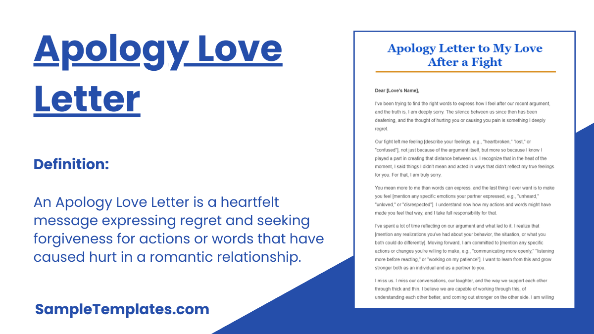 Apology Love Letter