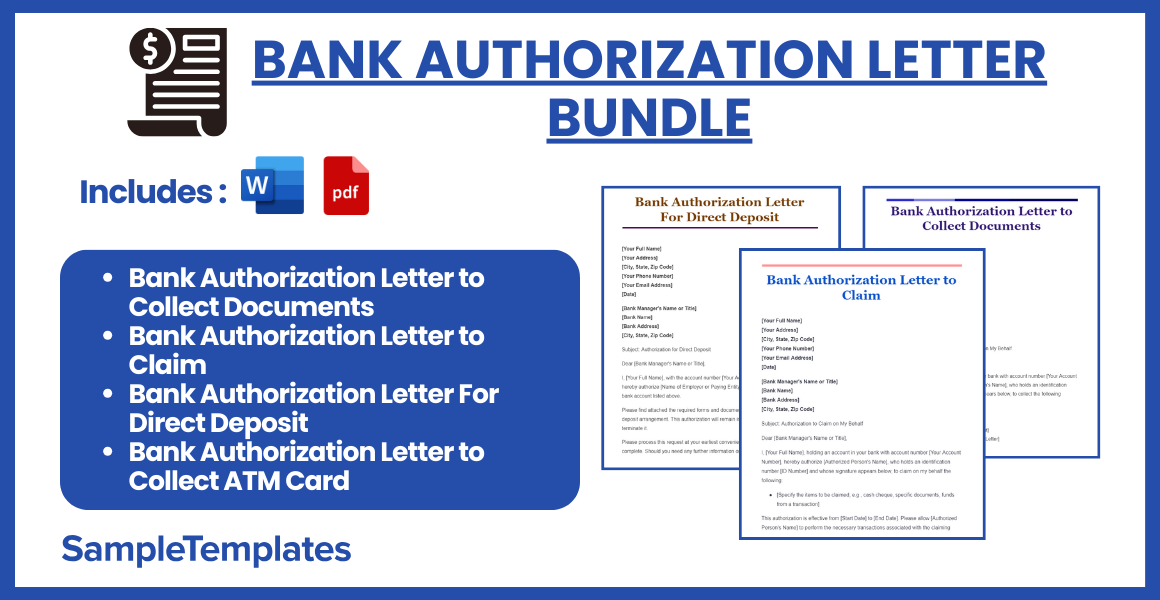 bank authorization letter bundle