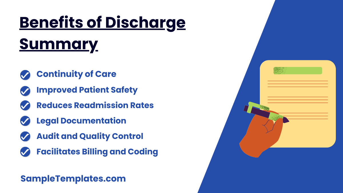benefits of discharge summary