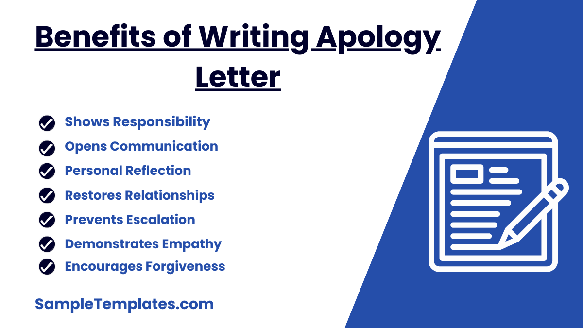 benefits of writing apology letter