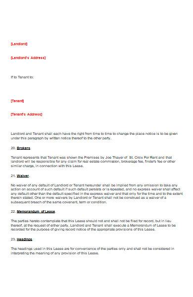 blank lease rental agreement in ms word