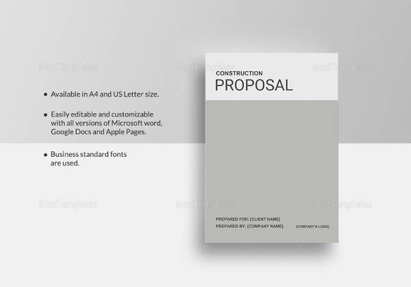 sample construction proposal template 11 free documents in pdf doc