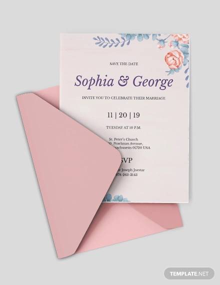 elegant traditional wedding invitation template