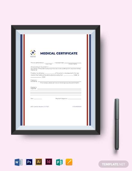 european medical certificate template