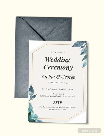 formal wedding invitation template