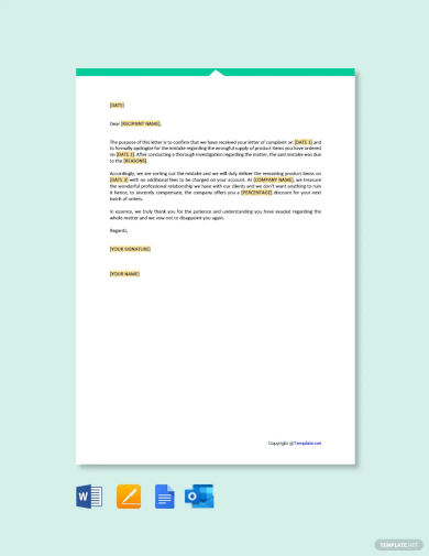 free business apology letter for mistake template