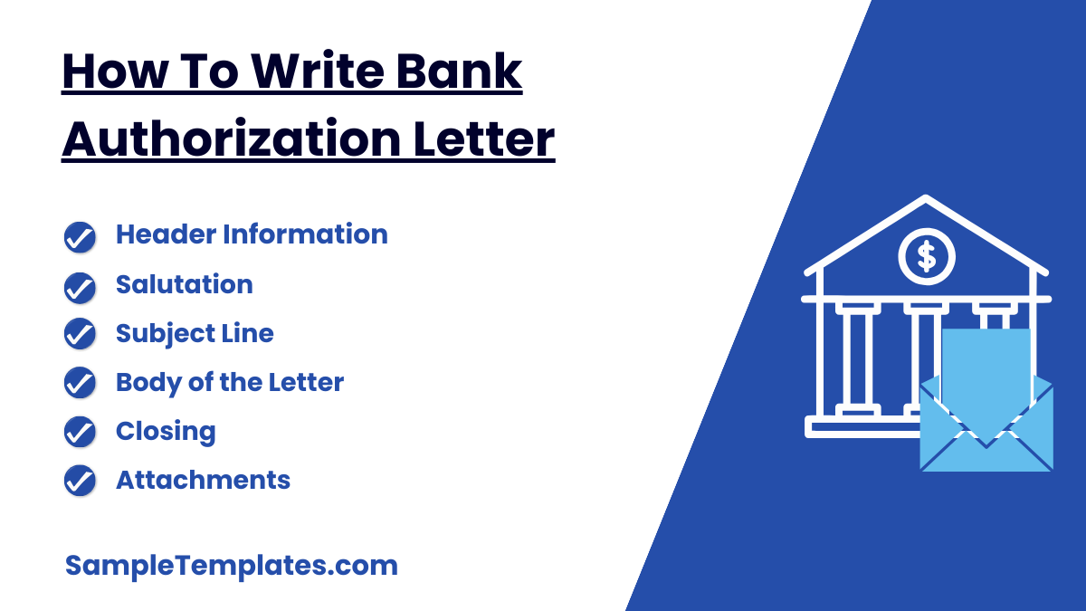 how to write bank authorization letter