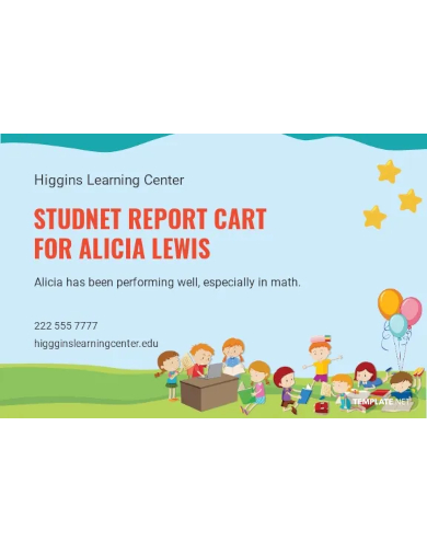 kindergarten homeschool report card template