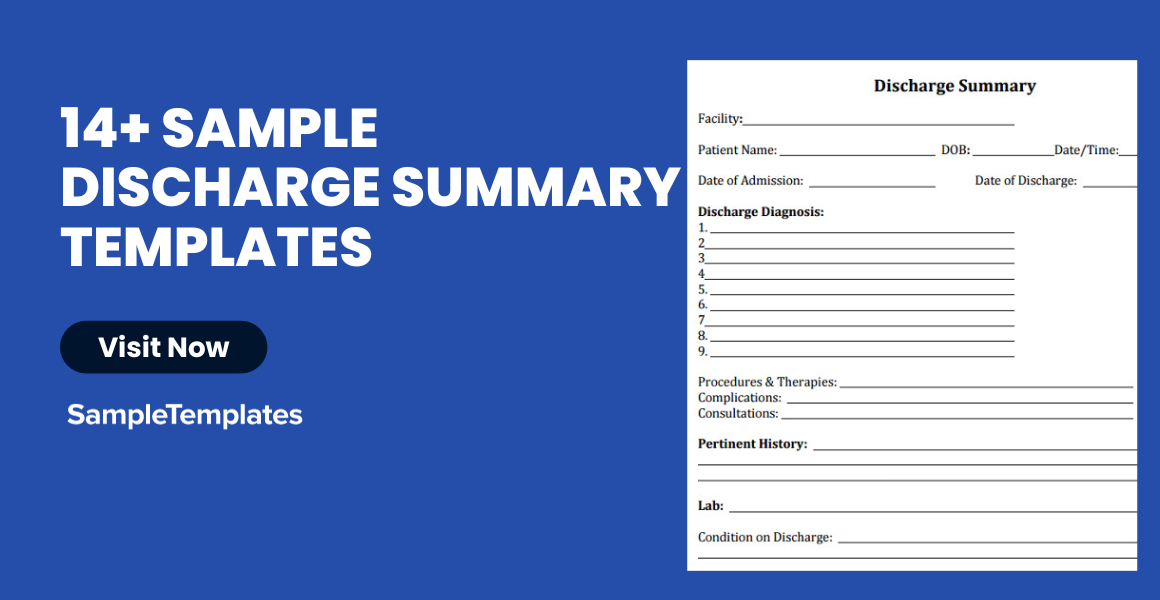 sample discharge summary templates