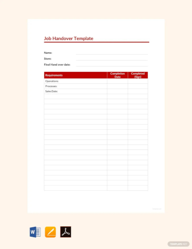 FREE Sample Handover Reports In PDF MS Word Google Docs Pages