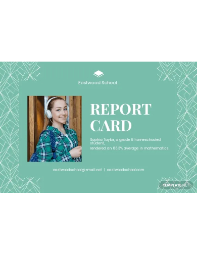 simple homeschool report card template