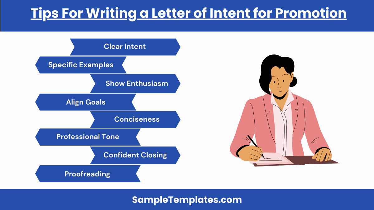 tips for writing a letter of intent for promotion