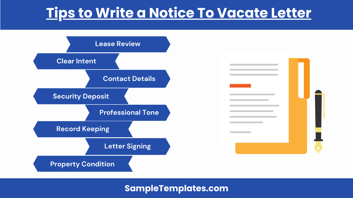 tips to write a notice to vacate letter
