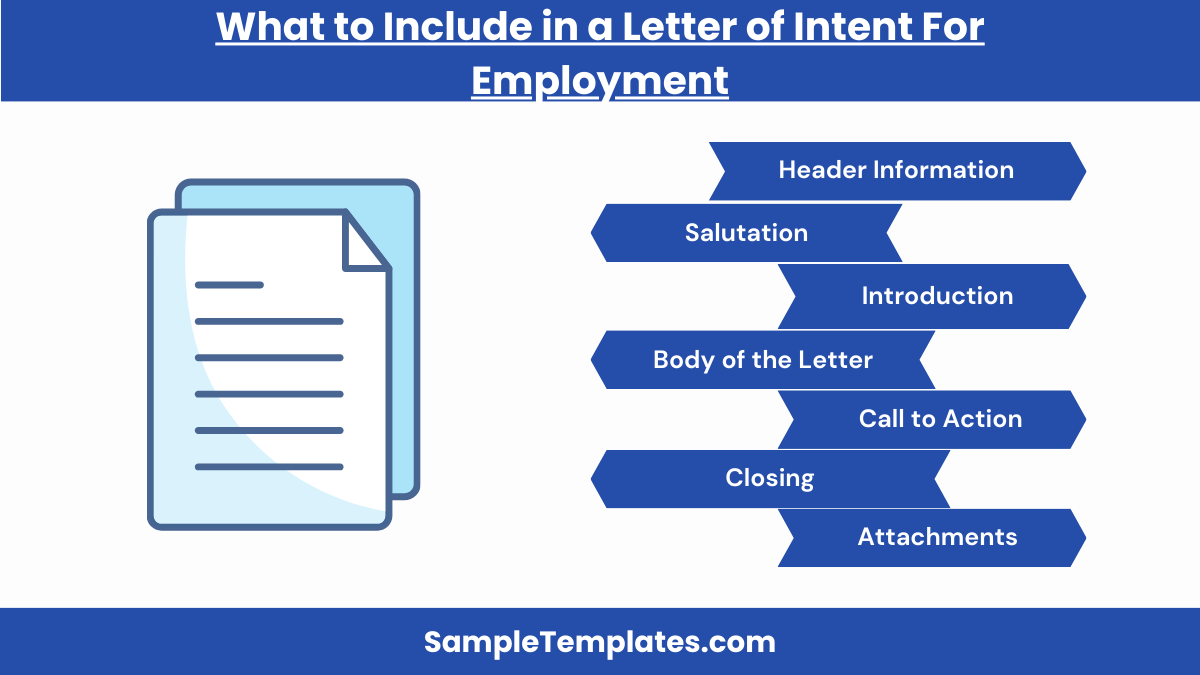 what to include in a letter of intent for employment