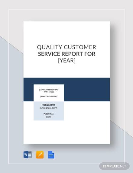 customer service report details