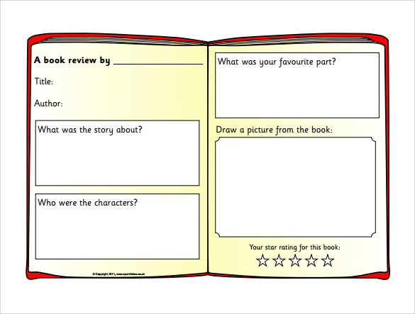 book review template year 10