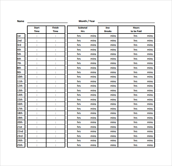 free time clock calculator