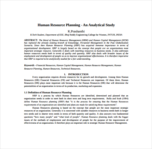 human resource planning