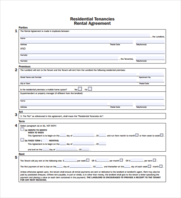 rental agreement pdf template