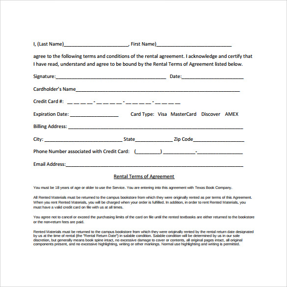 free 7 sample generic rental agreement templates in pdf