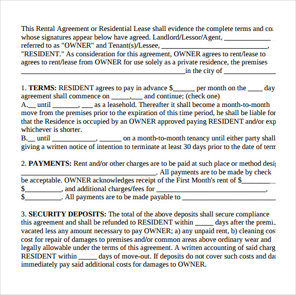 free-13-sample-basic-rental-agreement-templates-in-pdf-ms-word-excel