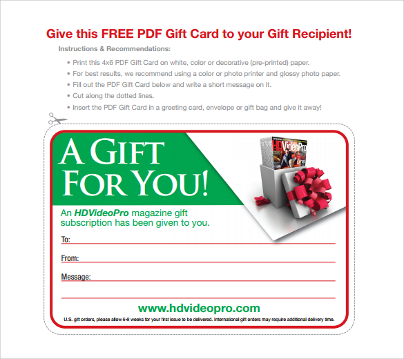 gift card envelope printable