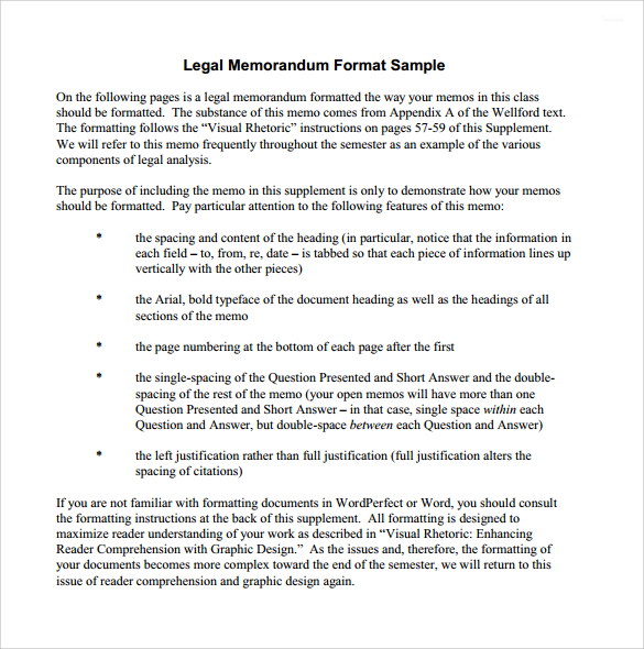 legal memorandum format 